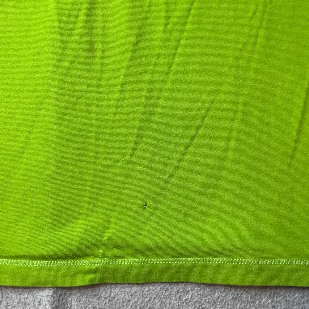 Hollister T-Shirt Womens Small Lime Green V-Neck Short Sleeve Logo Cotton Basic - Picture 5 of 7